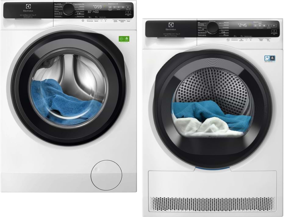 Комплект техніки Electrolux Пральна машина з фронтальним завантаженням + Сушильна машина Electrolux EW8F5492SQU + EW8D595MUC