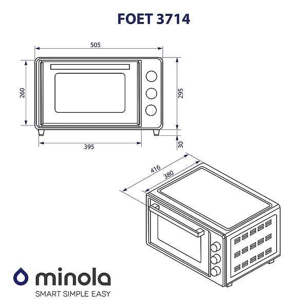 Фото - Піч електрична Minola FOET 3714 UA