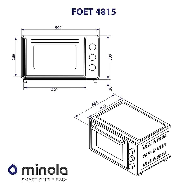 Фото - Піч електрична Minola FOET 4815 IV