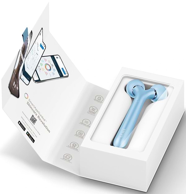 Фото - Электронный звуковой ролик для лица GESKE Sonic Facial Roller 4 в 1 аквамарин (GK000040AQ01)