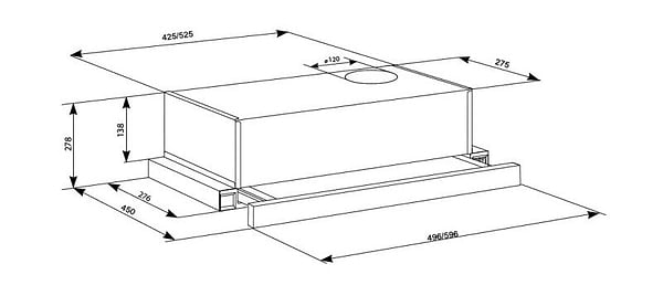 Фото - Витяжка вбудована ELEYUS BREEZE 470 50 BR