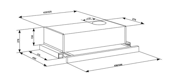 Фото - Витяжка вбудована ELEYUS BREEZE 470 60 IS