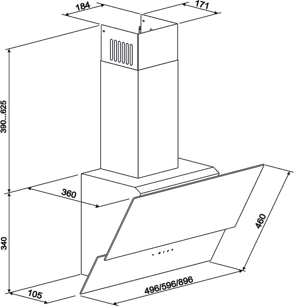 Фото - Вытяжка декоративная ELEYUS Element 700 60 WH