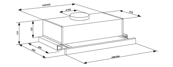 Фото - Вытяжка встраиваемая ELEYUS LOTUS 1000 60 BG