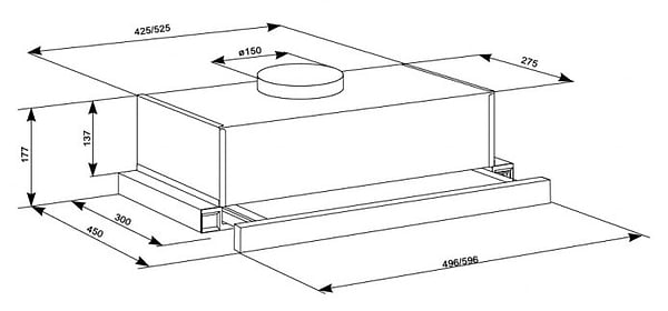Фото - Уценка - Вытяжка встраиваемая ELEYUS LOTUS 1000 60 INOX #