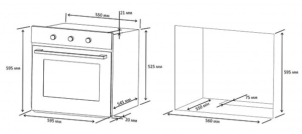 Фото - Духовой шкаф ELEYUS SELENA 6006 BG+RB