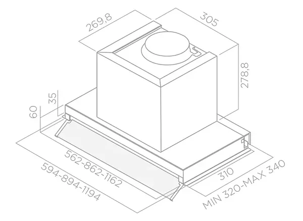 Фото - Витяжка вбудована Elica BOX IN IX/A/60
