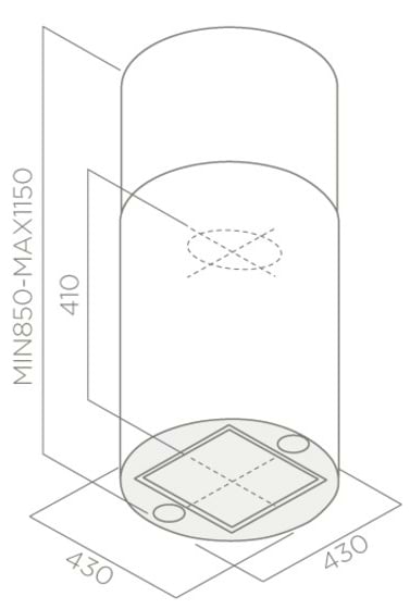 Фото - Витяжка декоративна Elica TUBE PRO ISLAND IX/A/43