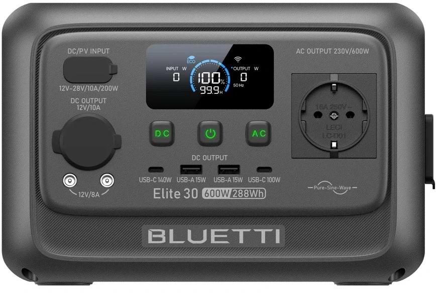 Зарядная станция универсальная Bluetti Elite 30 V2 (600 Вт, 288 Вт/час)