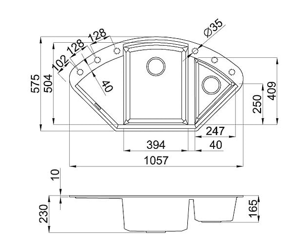 Фото - Мийка кухонна Elleci Easy Corner Full Black 40