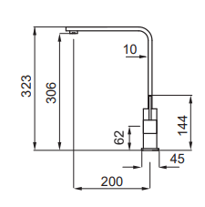 Фото - Смеситель кухонный Elleci IXORA TOTAL BLACK