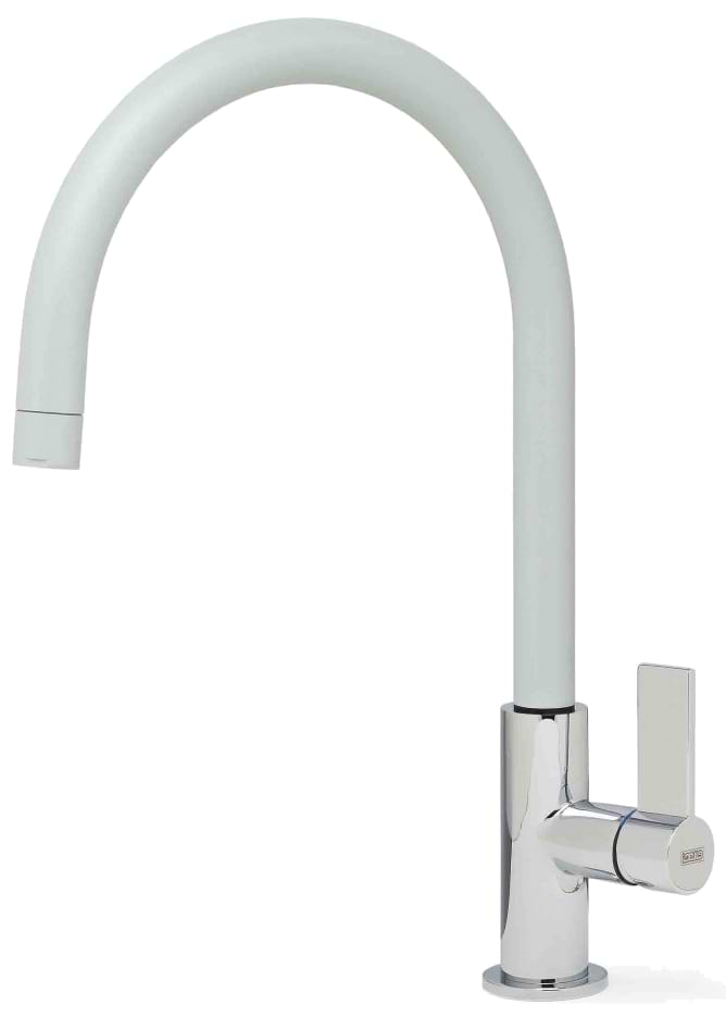 Смеситель кухонный Elleci Volta White 96 - Фото 1