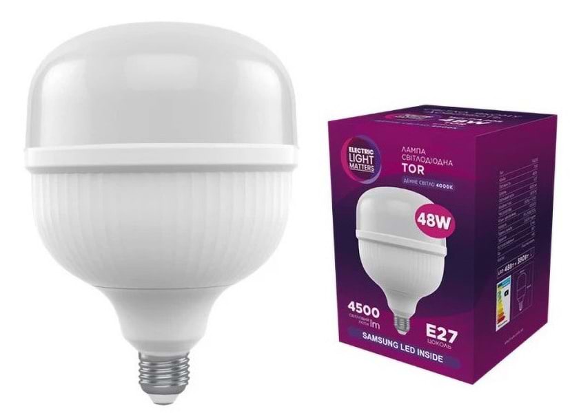 Світлодіодна лампочка ELM промислова 48W E27 4000K (18-0200)