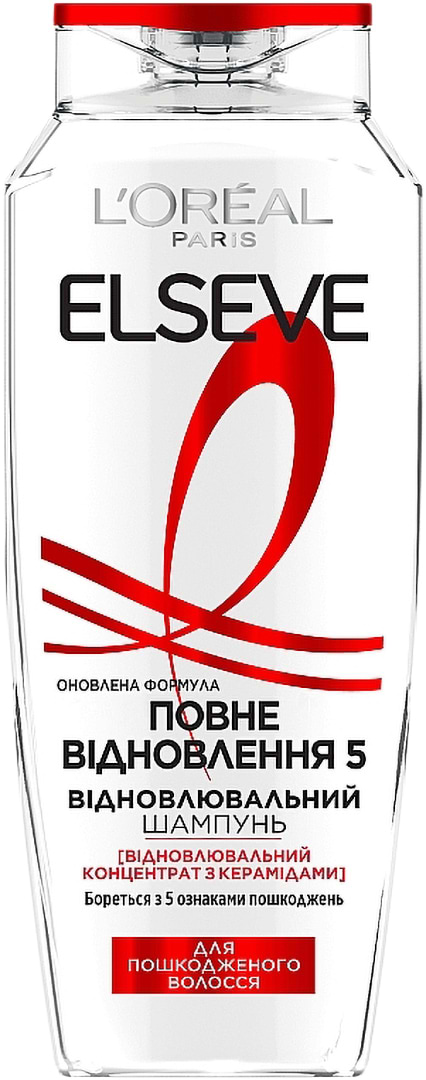 Шампунь жіночий Elseve Повне відновлення 5 д/пошкодженого волосся 400мл - Фото 1