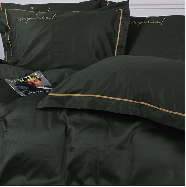 Фото - Простынь двуспальная MirSon Imperial Satin Emerald  180х200 см (2200008581183)