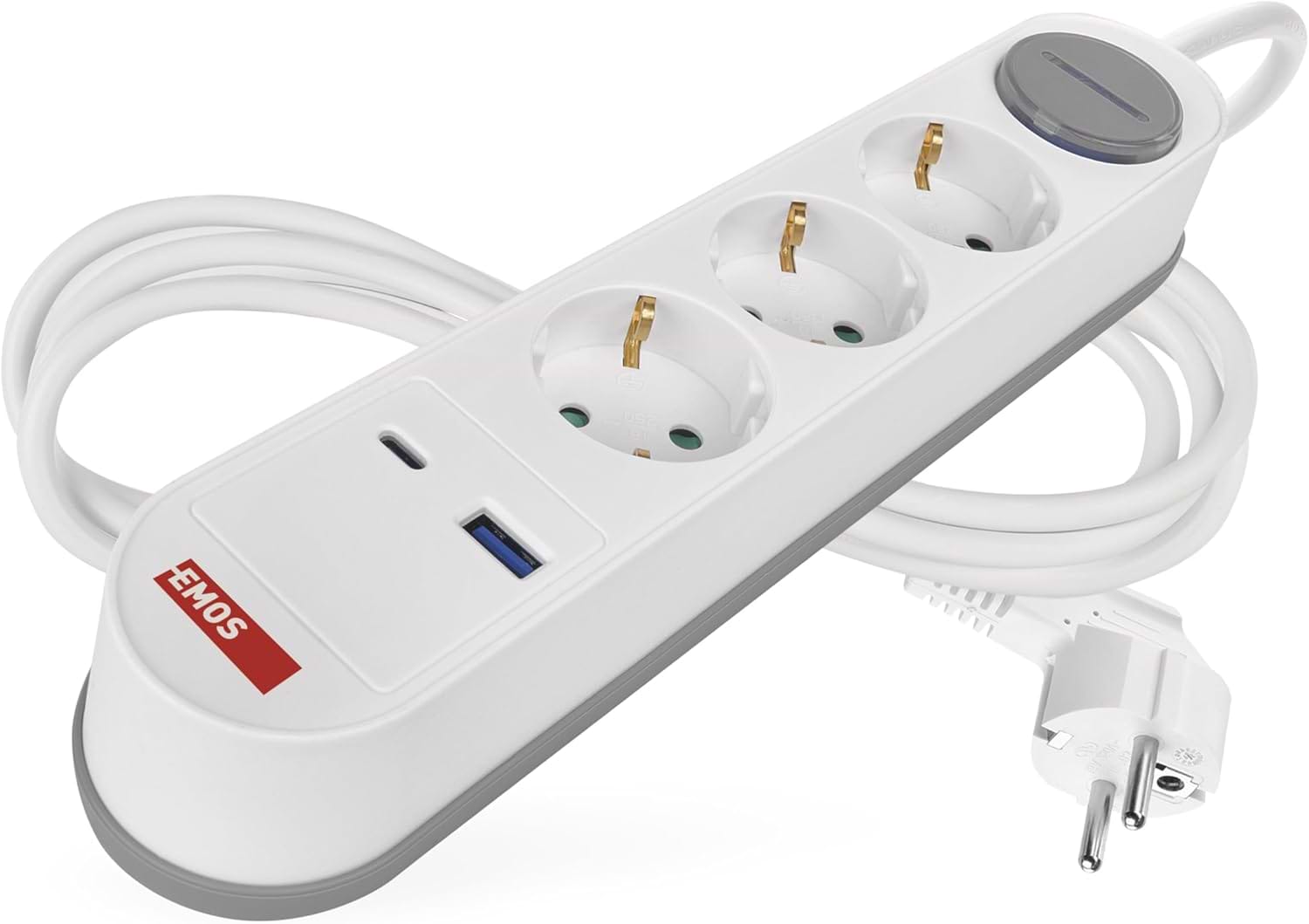 Удлинитель 220В EMOS P1322FC 3 розетки 2 м