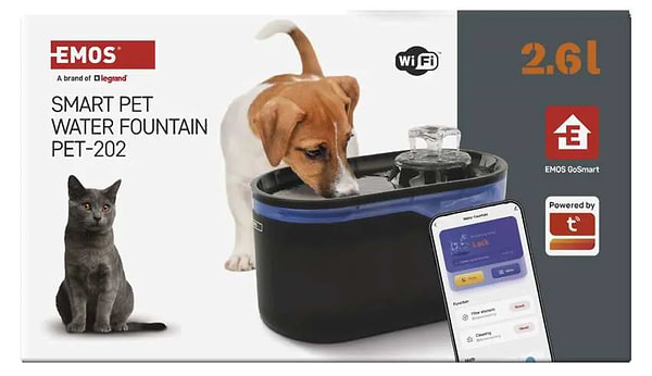 Фото - Смарт-поилка для животных EMOS фонтанчик H6102 2.6 л WiFi