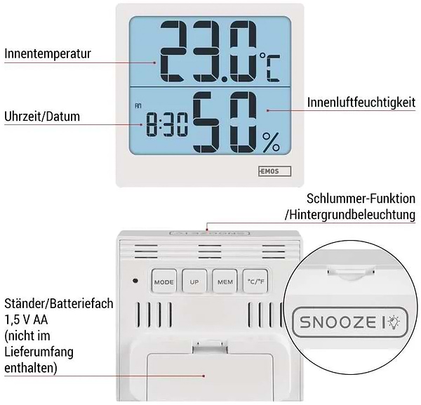 Фото - Термогигрометр EMOS цифровой E0114N