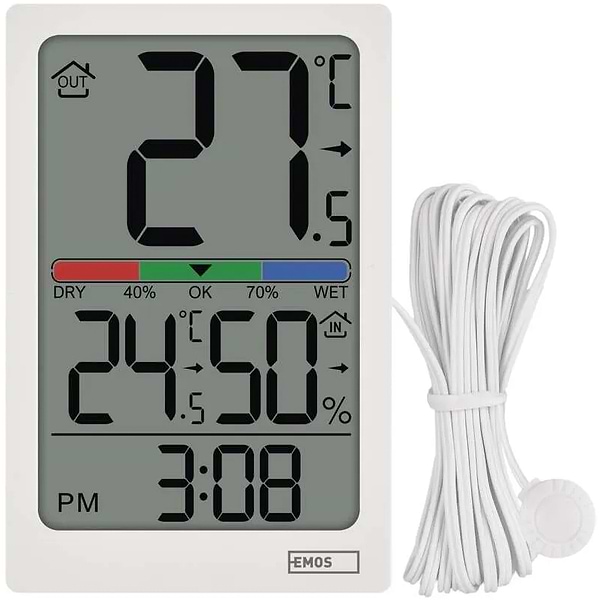 Фото - Термогигрометр EMOS с проводным датчиком E0558P