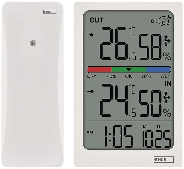 Фото - Термогигрометр EMOS с беспроводным датчиком E0558W