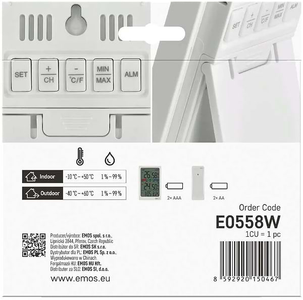 Фото - Термогигрометр EMOS с беспроводным датчиком E0558W