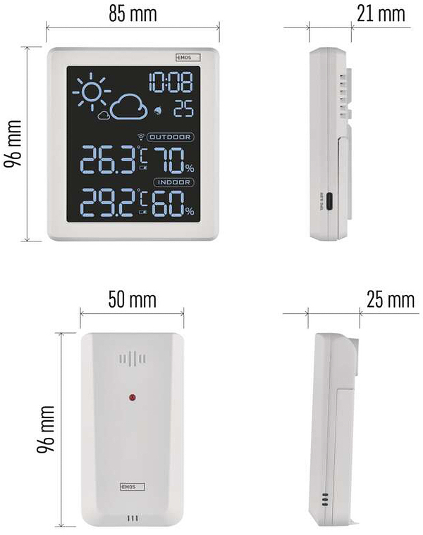 Фото - Метеостанция EMOS с беспроводным датчиком E8647W