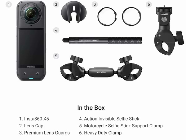 Фото - Екшн-камера Insta360 X5 Motorcycle Bundle (CINSAAHAX502)
