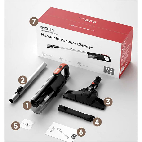 Фото - Пылесос ручной для дома Enchen Vacuum Cleaner V3