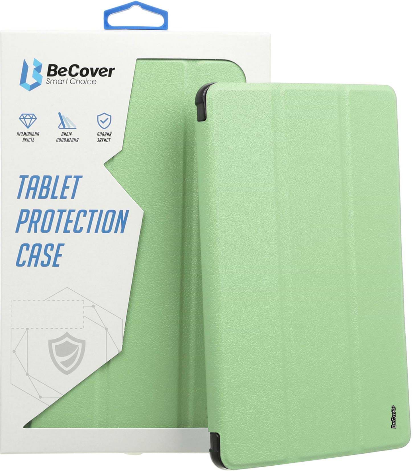 Чехол для планшета Becover Tri Fold Soft TPU с креплением Apple Pencil для Apple iPad 10.9" (2022/2024)/iPad (А16) 2025 11" Light Green (708465)