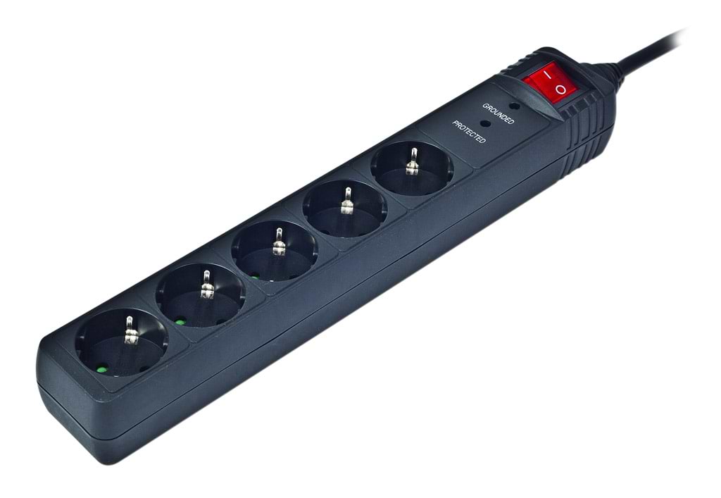 Сетевой фильтр EnerGenie SPG5-C-10, 5 розеток 3m Black 