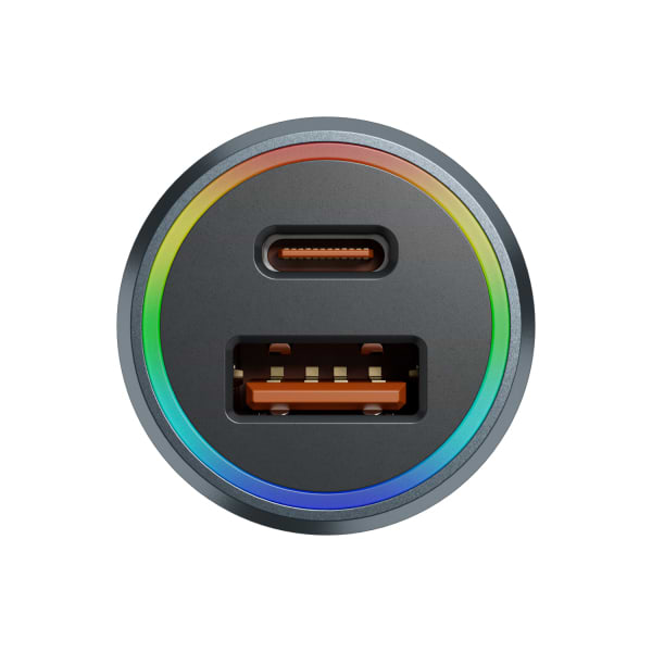 Фото - Автомобильное зарядное устройство Proove Double Energy Plus 53W (USB + Type-C) Metal Gray