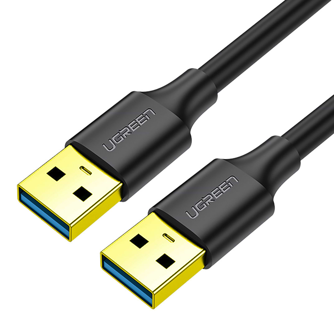 Кабель USB type A - USB type B UGREEN US128 USB-A 3.0 Male to Male 3m Black (90576) - Фото 1