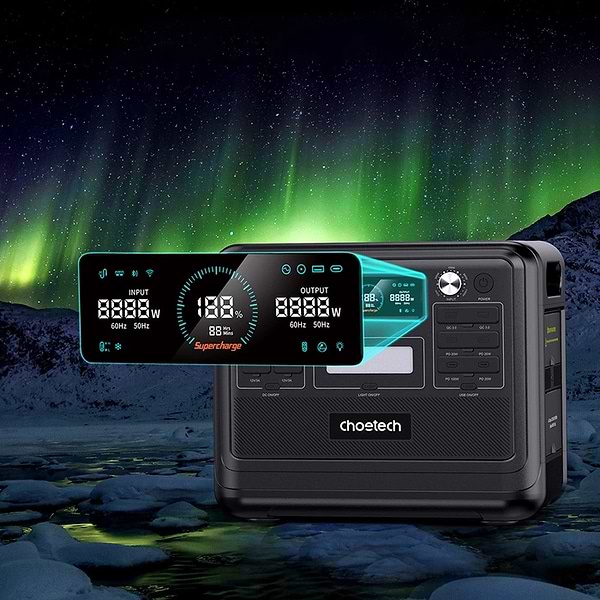 Фото - Зарядна станція універсальна Choetech BS008 2048Wh 2400W