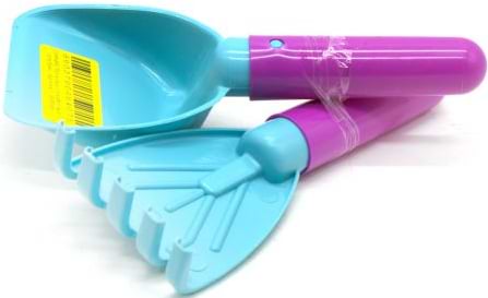 Фото - Набір для гри в пісочниці Tigres Лопатка та граблі маленькі (39646)