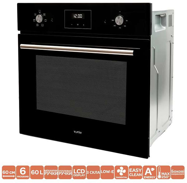 Фото - Духова шафа електрична Ventolux EO60TC-6K BK