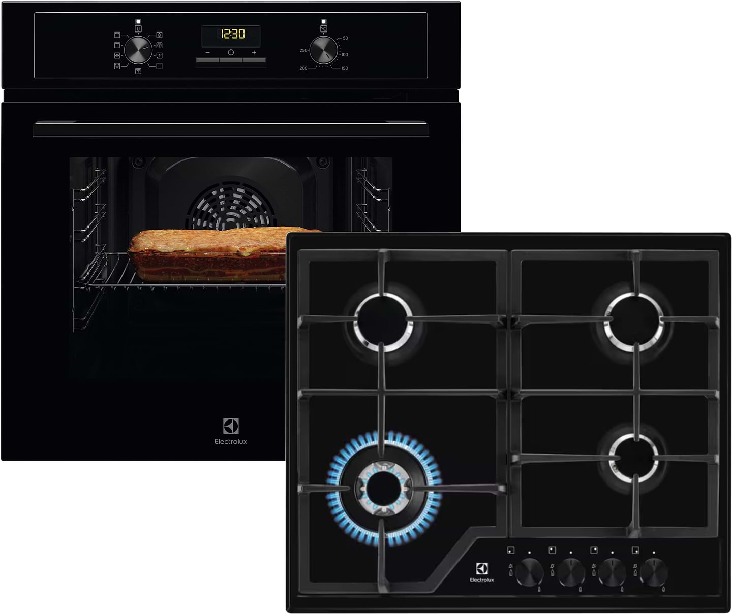 Комплект техники Electrolux Духовой шкаф + Варочная панель Electrolux EOF3H50BK + KGS6436K