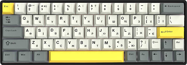 Фото - Клавиатура беспроводная игровая EPOMAKER EP64 Mulan Switch Hot-Swap RGB Black (EP64-B-M)