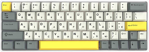 Фото - Клавиатура беспроводная игровая EPOMAKER EP64 Mulan Switch Hot-Swap RGB White (EP64-W-M)