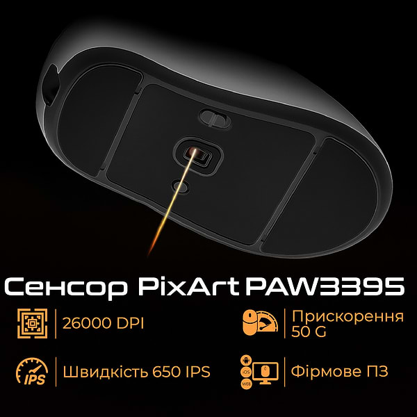Фото - Мышь беспроводная игровая RAWM ER21.black