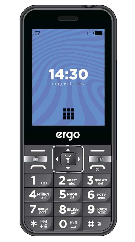 Мобильный телефон Ergo E281 Dual Sim Black - Фото 1