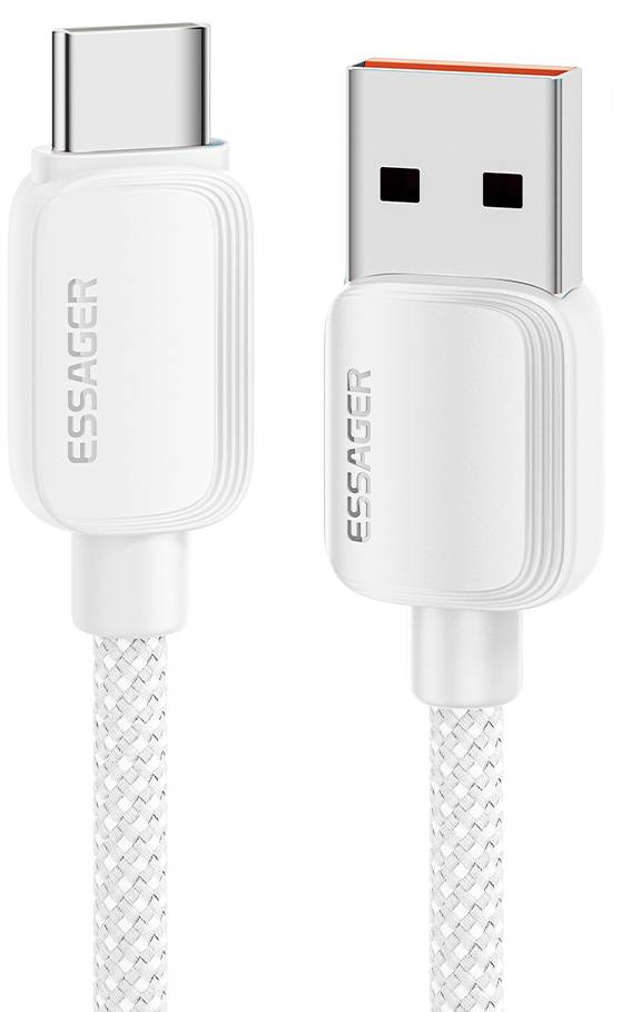 Кабель синхронізації даних Essager Breeze USB Cable USB-A to Type C 2M White 100W (EXC7A-WLA02-P)