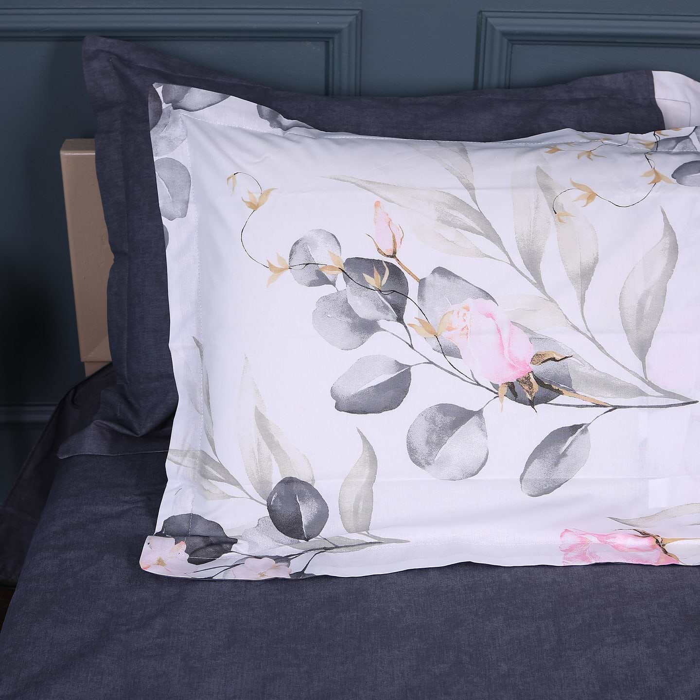 Простирадло двоспальне MirSon Поплін 00-7 Pink Flowers 180х200 см (2200009706974)