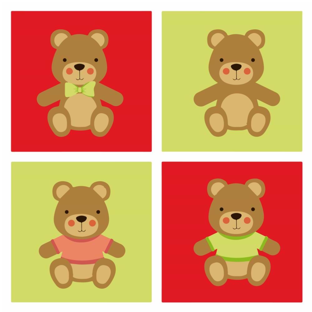 Картина по номерам Strateg Медвежонок 30х30 см (ES-0830)