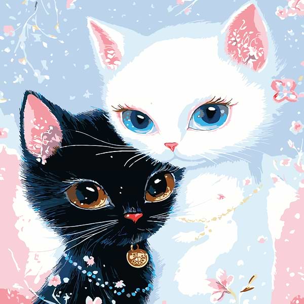 Фото - Картина за номерами Strateg Пухнаста дружба котиків 30х30 (ES-0914) Фото - Картина за номерами Strateg Пухнаста дружба котиків 30х30 (ES-0914)