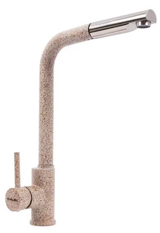 Смеситель кухонный VALESO Q411B КАРАМЕЛЬ (с выдвижной воронкой)