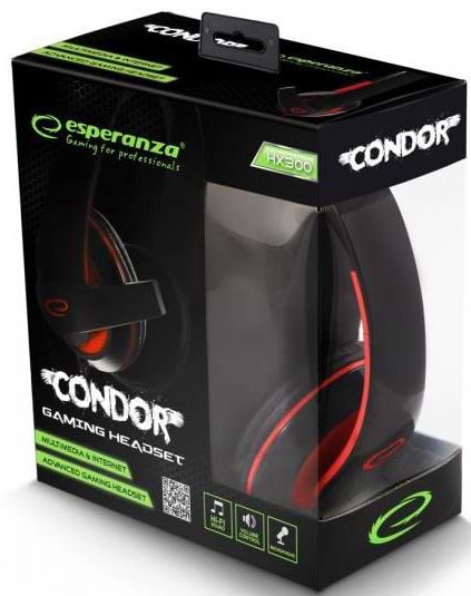 Фото - Гарнітура дротова Esperanza EGH300R Red