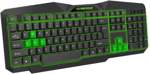 Клавиатура проводная игровая Esperanza EGK201 Green USB LED - Фото 1