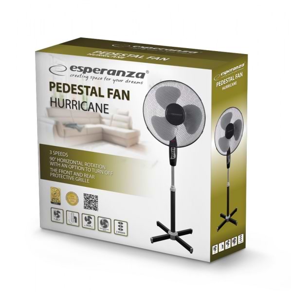 Фото - Вентилятор напольный Esperanza EHF001KE Black/Gray