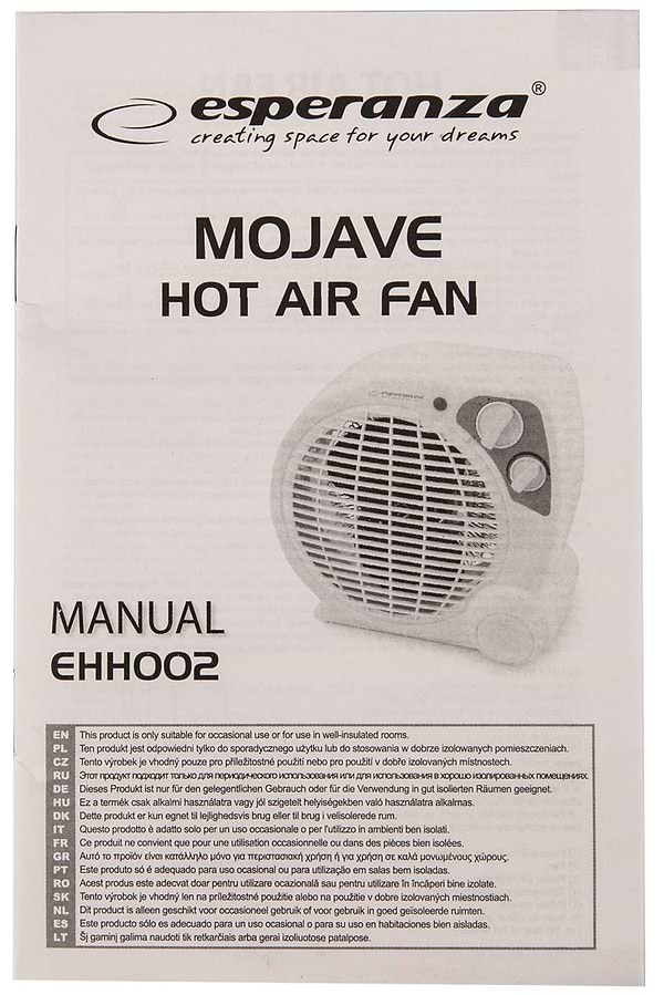 Фото - Тепловентилятор Esperanza Fan Heater Mojave (EHH002)
