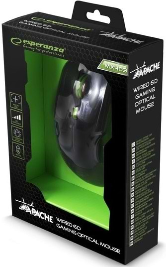Фото - Мышь проводная Esperanza MX403 APACHE Green